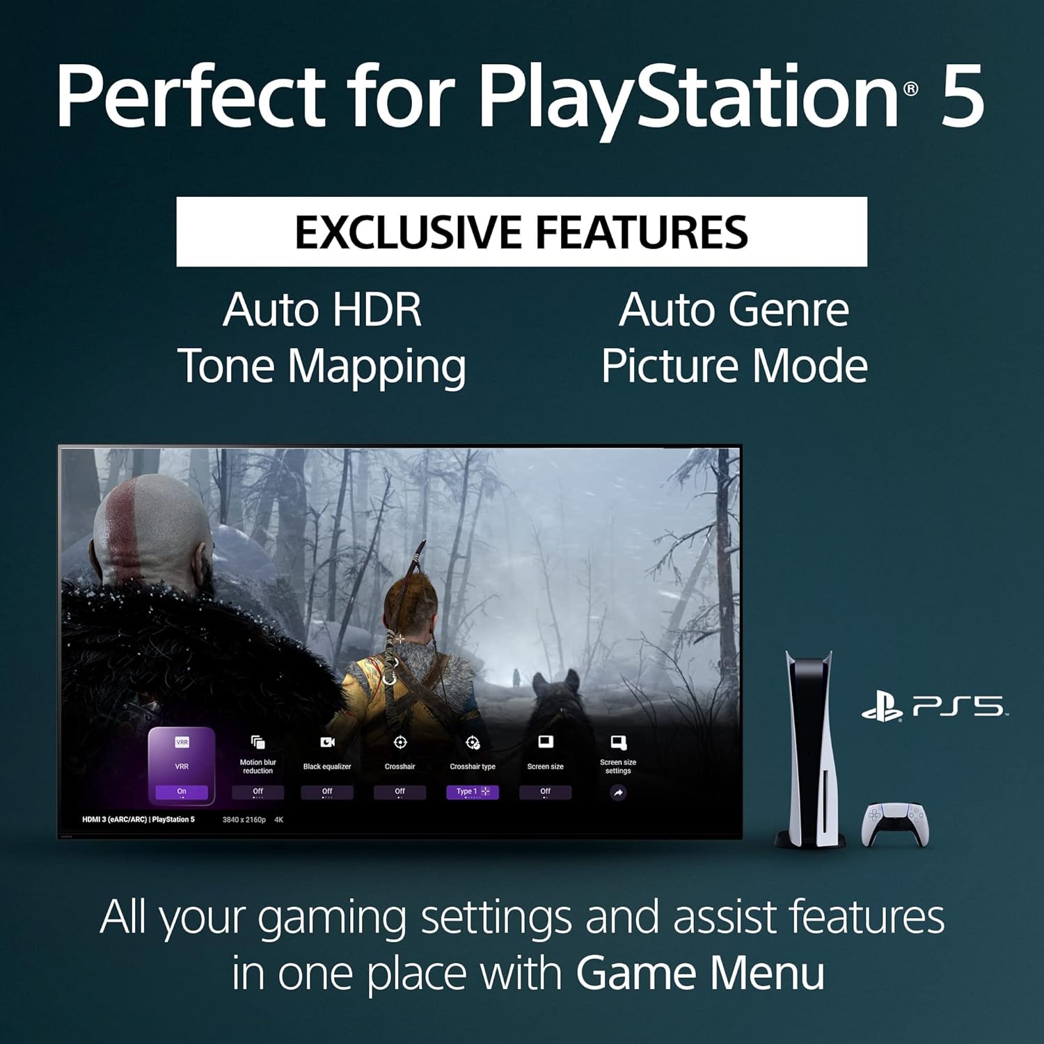 Sony QD-OLED 55 inch BRAVIA XR A95L Series 4K Ultra HD TV: Smart Google TV with Dolby Vision HDR and Exclusive Gaming Features for The PlayStation® 5 XR55A95L- Latest Model - Image 6