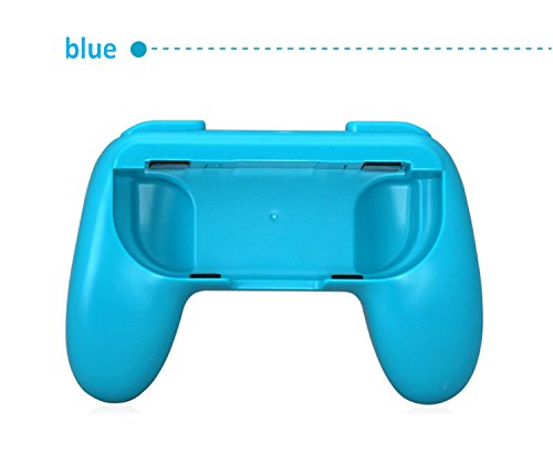 Althemax 2x Joy-Con Controller Remote dock Case Handle Grip Accessory Joy-Con Black For Nintendo Switch Mario Car Racing Games (Red & Blue) - Image 2