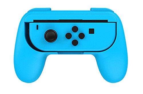 Althemax 2x Joy-Con Controller Remote dock Case Handle Grip Accessory Joy-Con Black For Nintendo Switch Mario Car Racing Games (Red & Blue) - Image 5