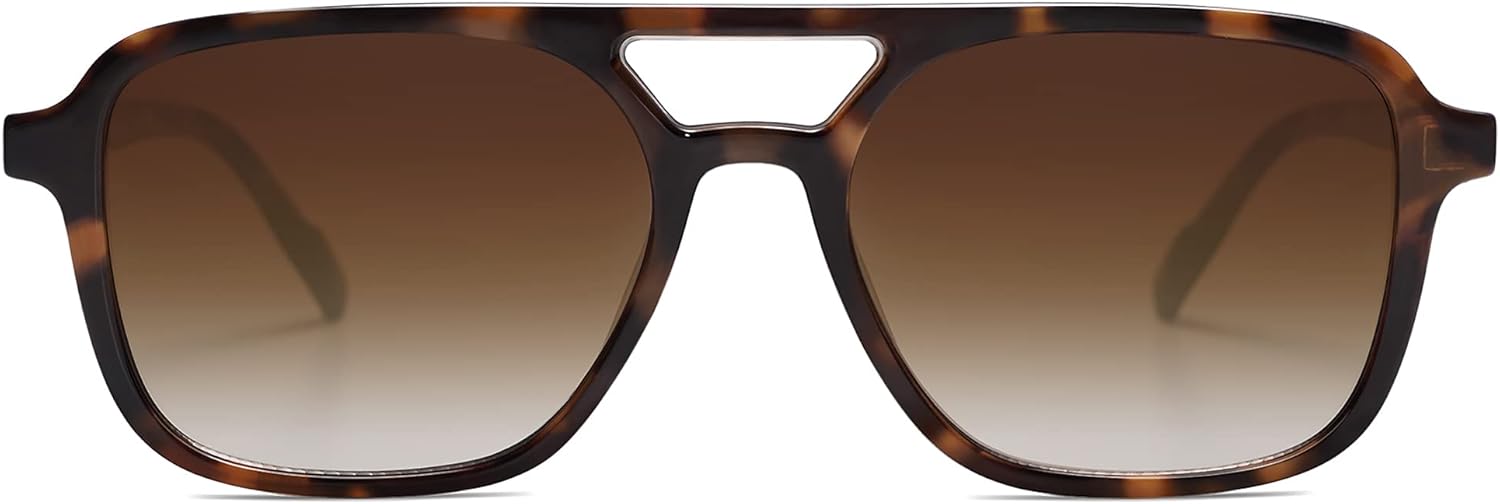 SOJOS Retro Aviator Sunglasses for Women Men,Trendy Rectangle Womens Mens Shades Sun Glasses SJ2202 - Image 3