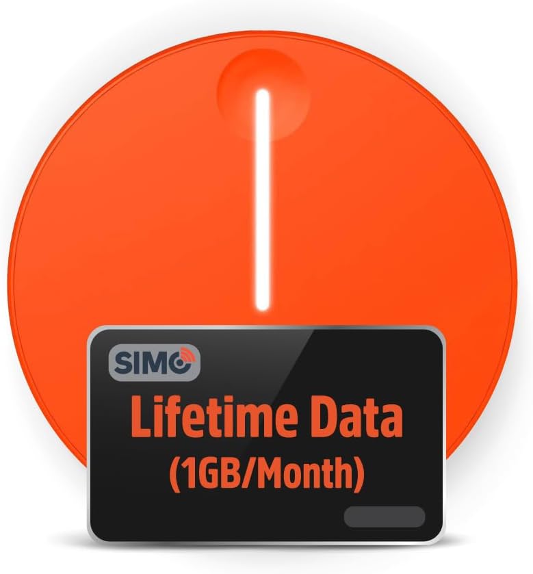 SIMO Solis Lite 4G LTE Mobile Hotspot, Portable WiFi for Travel in 140+ Countries, No SIM Card or Contract Required, Multi-Carrier Network Wireless Access Point, 10 Devices, 1GB/Month Lifetime Data
