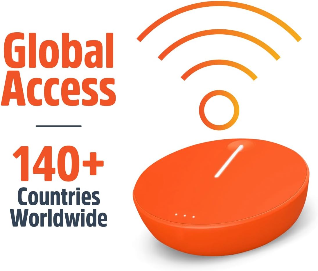 SIMO Solis Lite 4G LTE Mobile Hotspot, Portable WiFi for Travel in 140+ Countries, No SIM Card or Contract Required, Multi-Carrier Network Wireless Access Point, 10 Devices, 1GB/Month Lifetime Data - Image 2