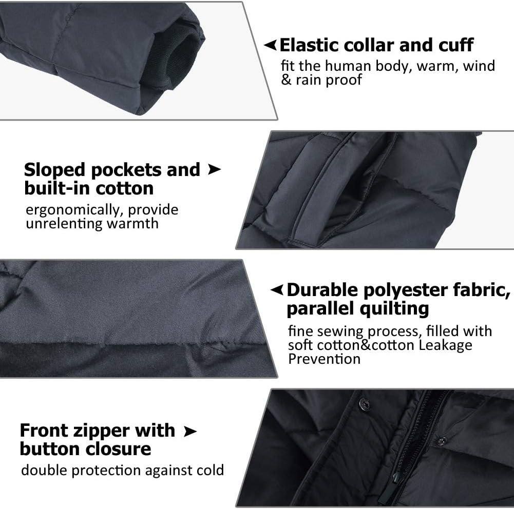 BINACL Women's Winter Warm Thicken Long Outwear Pockets Coat Parka Jacket XS-3XL - Image 3