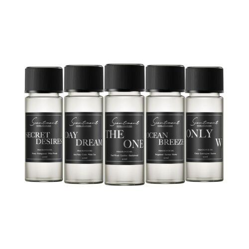Hotel Diffuser Oil | Aromatherapy Fragrances Inspired by 5-Star Hotels | Luxurious Scents with Notes of Cardamom, Tuscan Leather, and Sandalwood (20ml, Top 5 Scents)