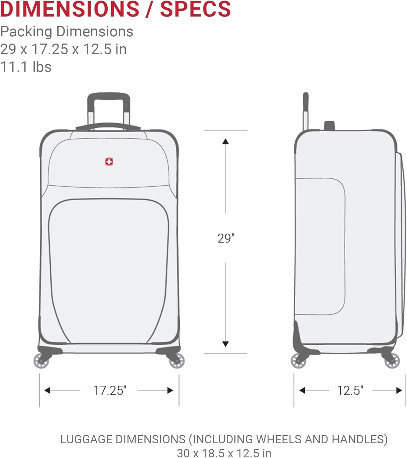 SwissGear Sion Softside Expandable Luggage, Black, Checked-Large 29-Inch - Image 6