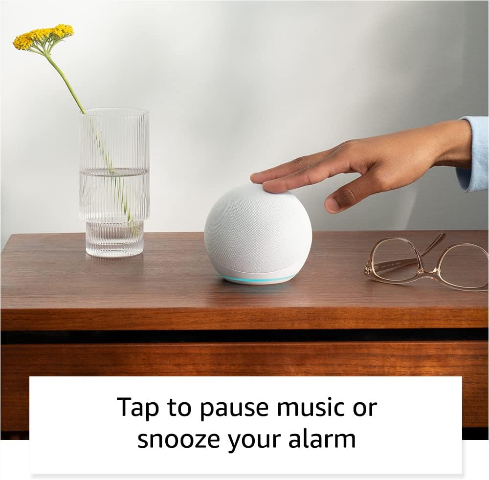 Amazon Echo Dot (newest model), Vibrant sounding Alexa speaker, Great for bedrooms, dining rooms and offices, Glacier White - Image 7