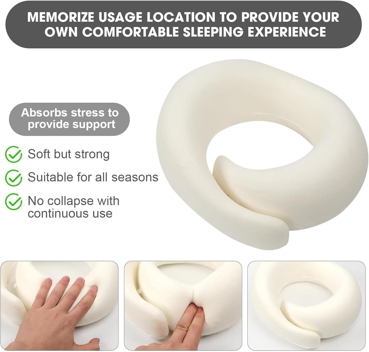 WEERSHUN Travel Pillows for Airplanes,2024 New Travel Pillow,Travel Neck Pillow Airplane Memory Foam Travel Pillow Neck Pillow for Traveling Suitable for Airplanes,Offices and Cars - Image 6