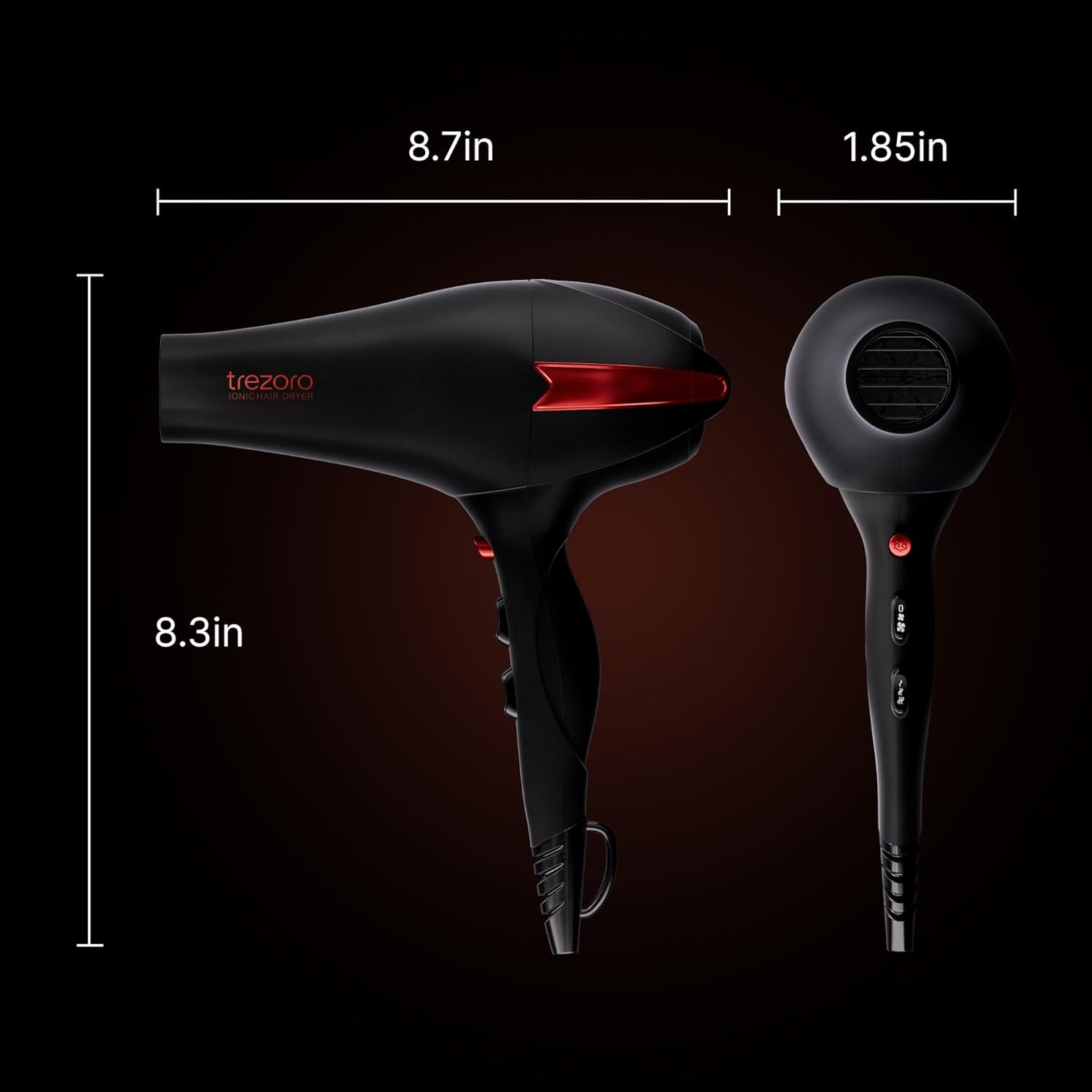 Professional Ionic Hair Dryer for Salon - 2200W Powerful Blow Dryer - Lightweight Travel for Normal & Curly Hair Includes Volume Styling Nozzle - Image 7