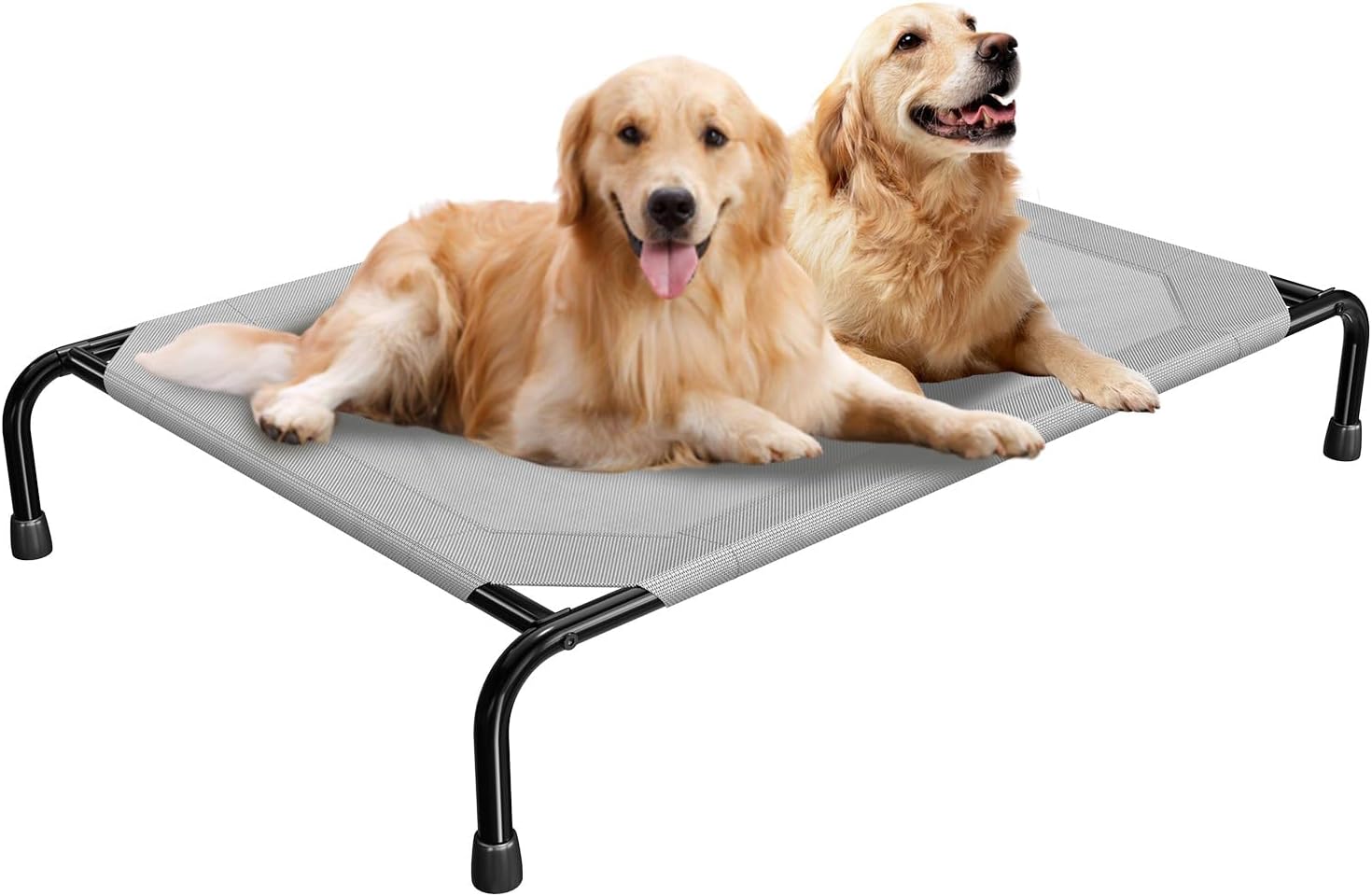 Simple Trending Dog Bed Raised for Extra Large Dog, Waterproof XL Pet Cot, Breathable Big Dog Bed Load 400lb, Grey