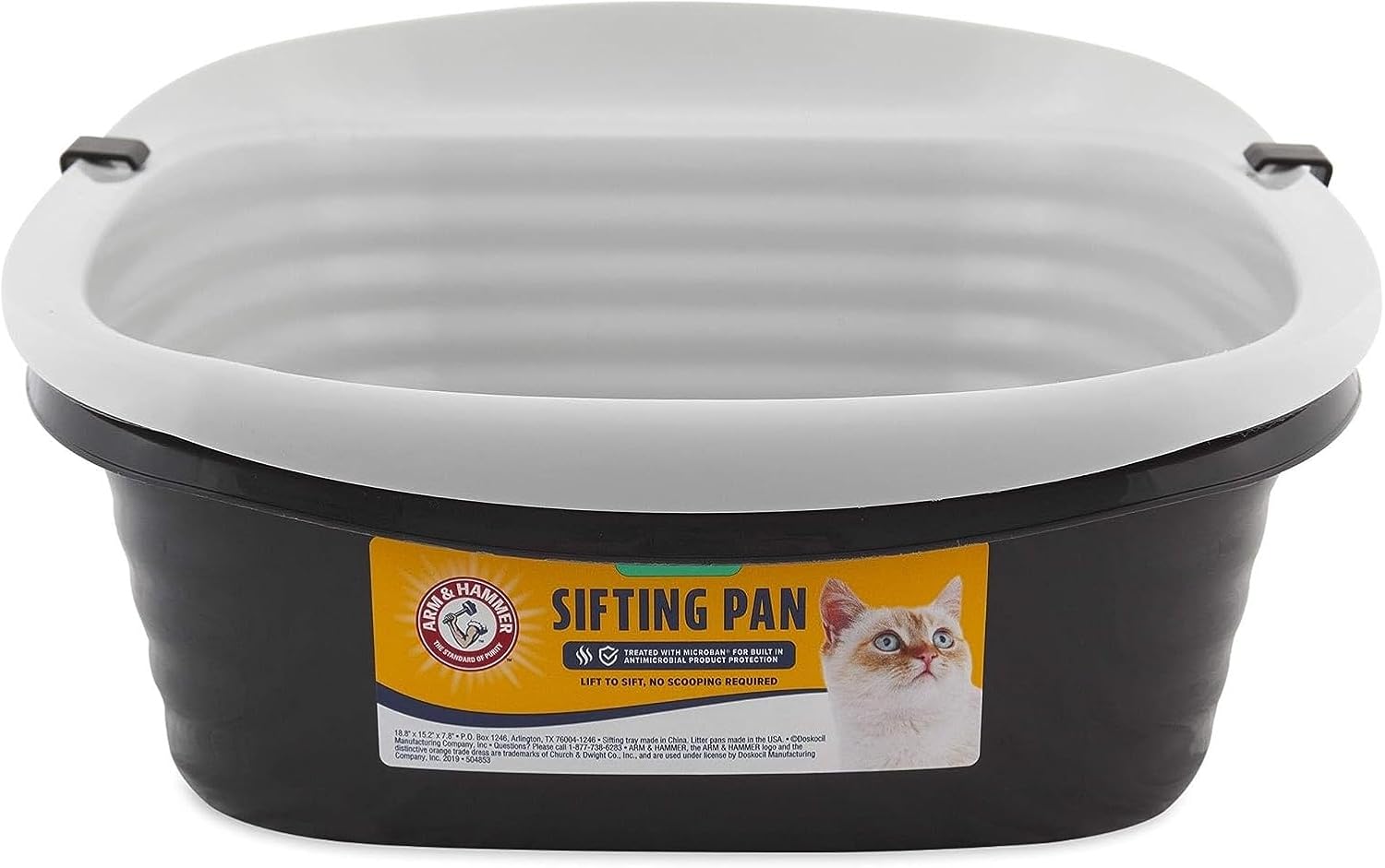 Arm & Hammer Cat Boxes for Indoor Cats with Microban, Sifting Litter Box, Scoop Free Cat Litter Tray, USA Made - Image 2