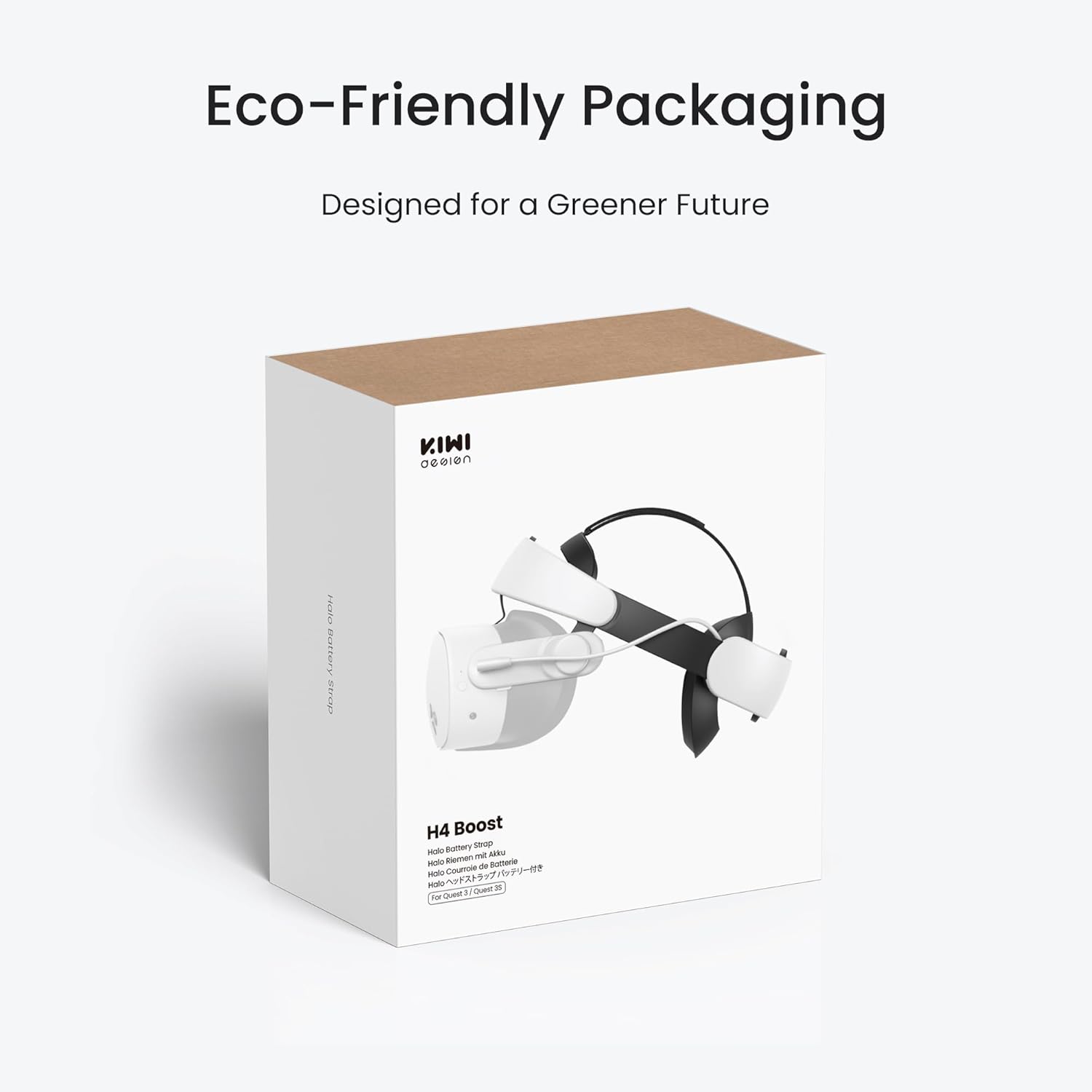 Kiwi Design H4 Boost Comfort Battery Head Strap Accessories for Meta/Oculus Quest 3/Quest 3s, Dual Fast Charge The VR Headset and Battery Strap in 2.5h, Halo Head Strap Reduce Facial Pressure - Image 9