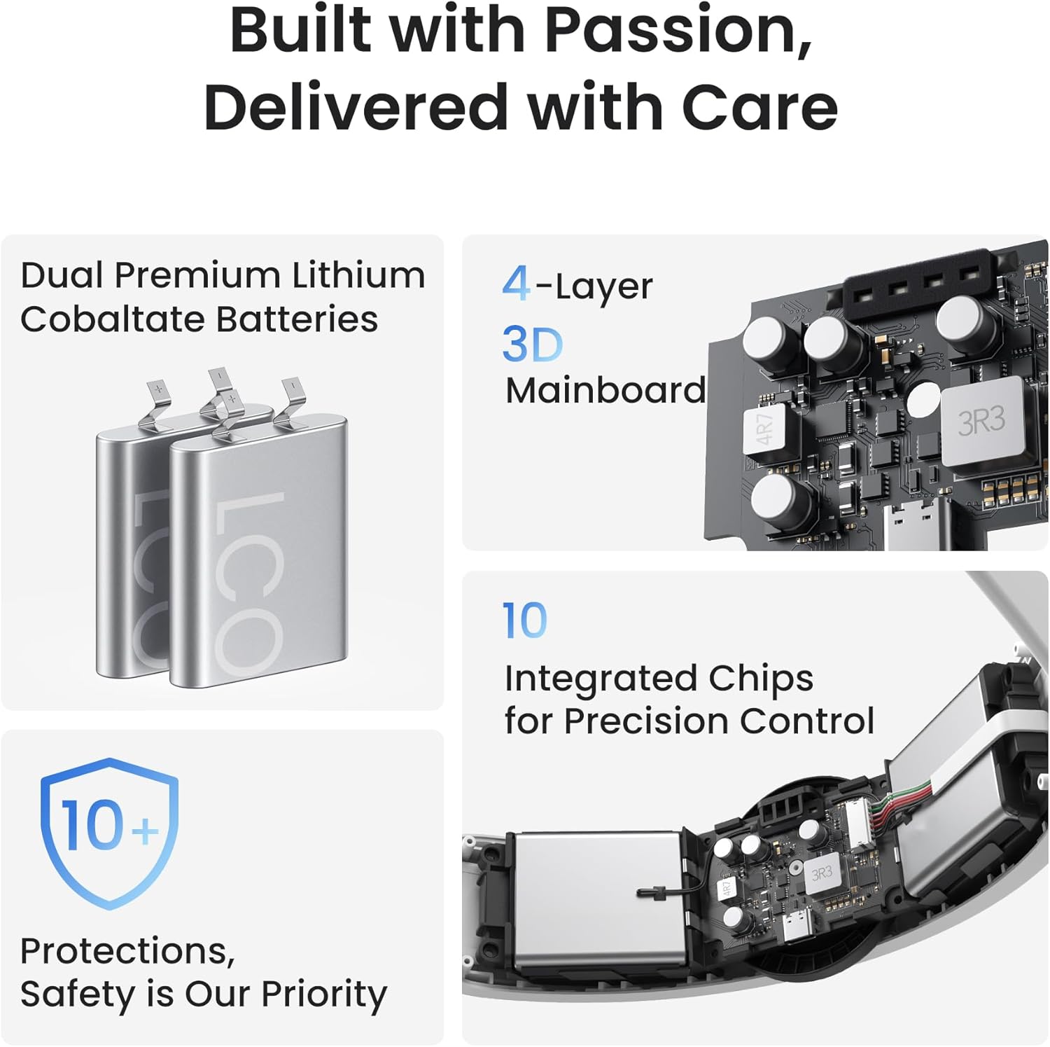 Kiwi Design H4 Boost Comfort Battery Head Strap Accessories for Meta/Oculus Quest 3/Quest 3s, Dual Fast Charge The VR Headset and Battery Strap in 2.5h, Halo Head Strap Reduce Facial Pressure - Image 5