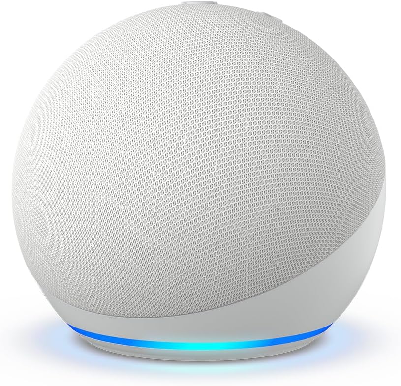 Amazon Echo Dot (newest model), Vibrant sounding Alexa speaker, Great for bedrooms, dining rooms and offices, Glacier White - Image 2