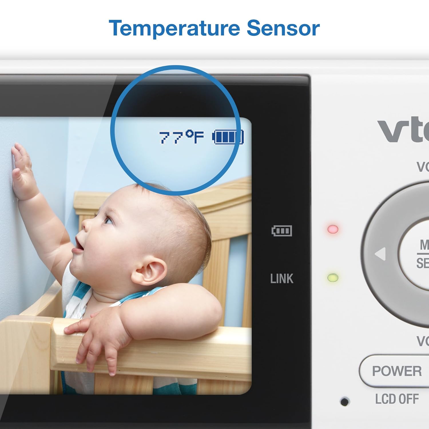 VTech VM819-2 Baby Monitor, 2.8” Screen, 2 Cameras, 1000ft Range, Night Vision, 2-Way Audio, Temperature Sensor, Lullabies, Secured Transmission No WiFi - Image 8