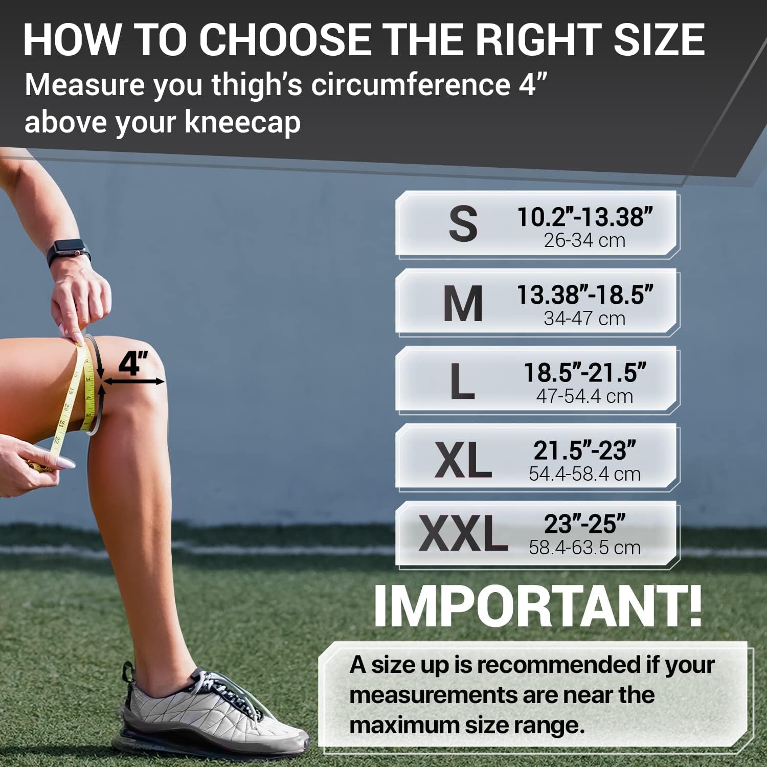DR. BRACE ELITE Knee Brace with Side Stabilizers & Patella Gel Pads for Maximum Knee Pain Support and fast recovery for men and women-Please Check How To Size Video (Mercury, Large) - Image 2