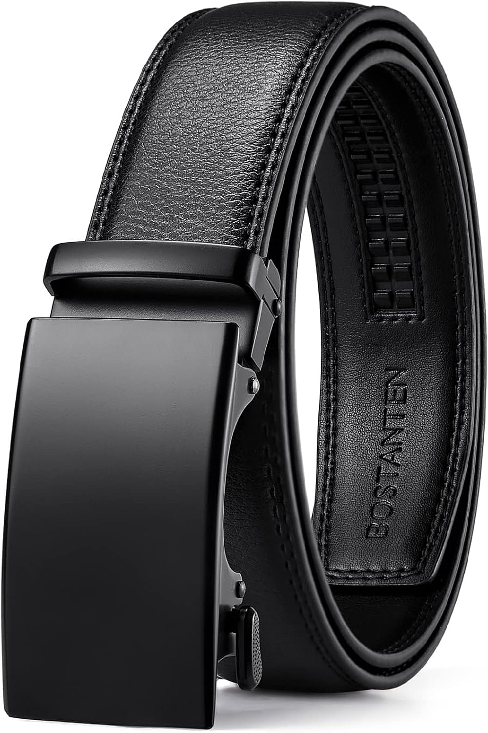 BOSTANTEN Ratchet Mens Belt Leather Dress and Casual with Adjustable Buckle, Trim to Fit