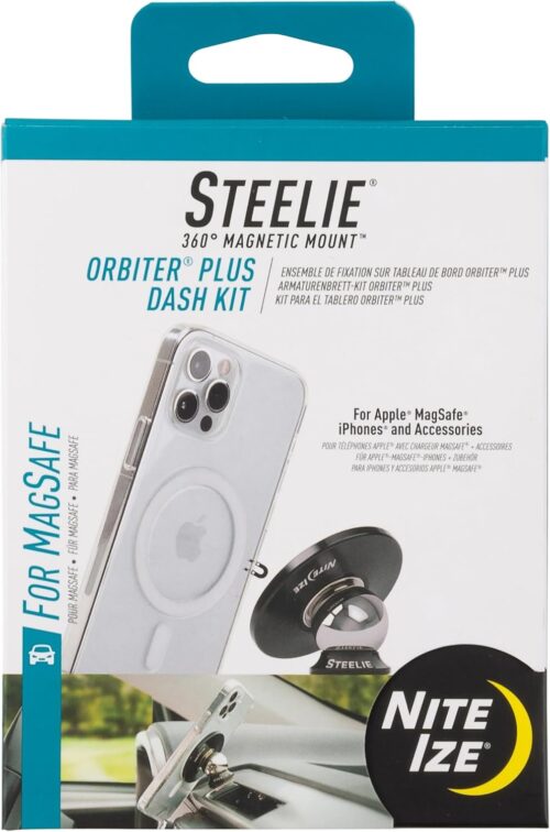 Nite Ize Steelie Orbiter Plus Dash Mount – Magnetic Phone Mount for Car Dashboards – Car Phone Holder Mount – Car Dashboard and Cell Phone Accessories – Phone Mount with Neodymium Magnets