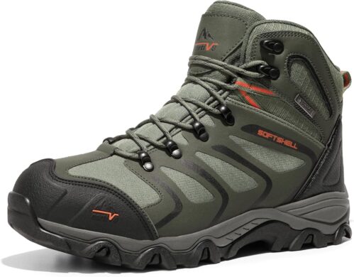 NORTIV 8 Men’s Ankle High Waterproof Hiking Boots Outdoor Lightweight Shoes Trekking Trails Armadillo
