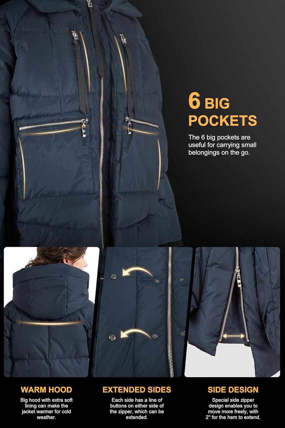 Orolay Women's Thickened Down Jacket - Image 5