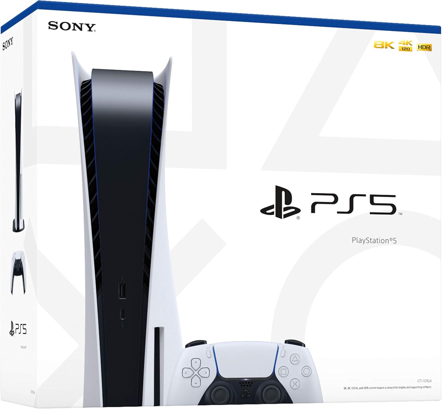 Sony PS5 PlayStation 5 Console Disc Version - Wireless Controller, x86-64-AMD Ryzen Zen 8 Cores CPU, 16GB GDDR6 Memory, 825GB SSD Storage - Image 2