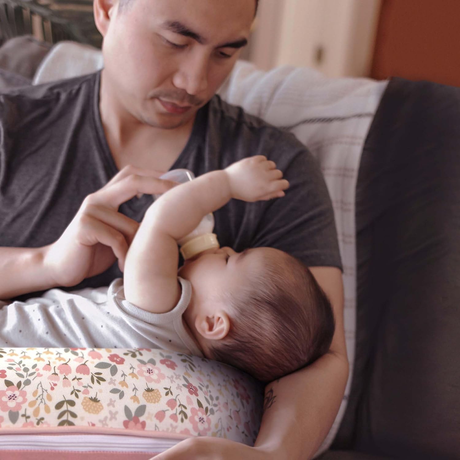 Boppy Bare Naked Original Nursing Pillow, Pillow Only, Cover Sold Separately, Ergonomic Nursing Essentials for Breastfeeding and Bottle Feeding, with Firm Fiber Fill - Image 5