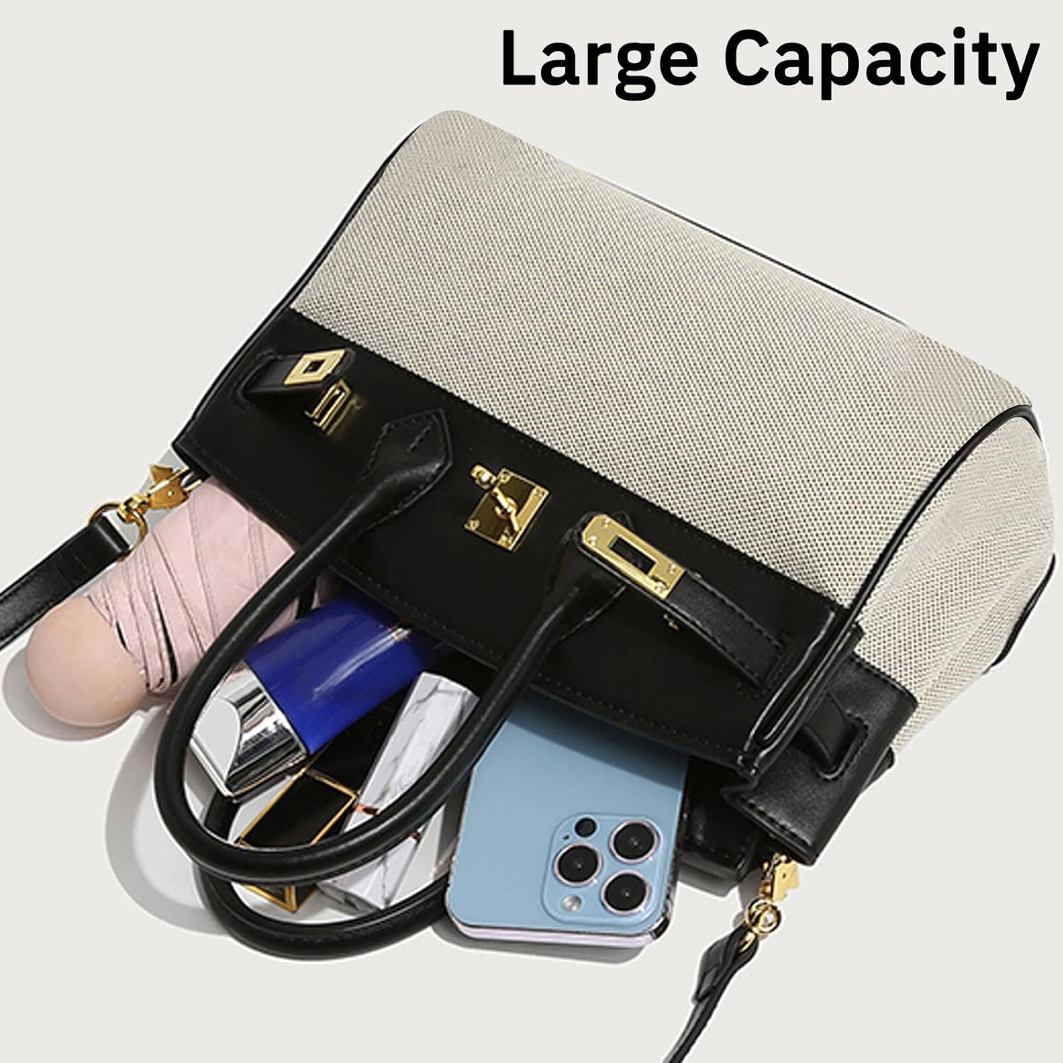 Women's Handbags Crossbody Leather Tote Bag for Women Shoulder Bag Designer Handbags Top Handle Satchel Mini Tote Buckle - Image 6