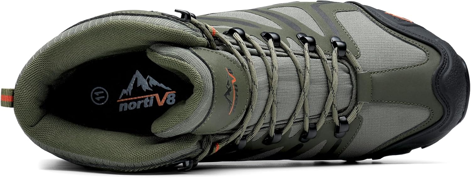 NORTIV 8 Men's Ankle High Waterproof Hiking Boots Outdoor Lightweight Shoes Trekking Trails Armadillo - Image 4