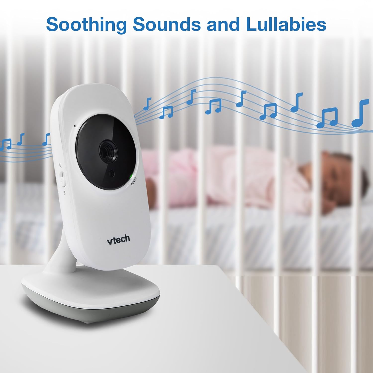 VTech VM819-2 Baby Monitor, 2.8” Screen, 2 Cameras, 1000ft Range, Night Vision, 2-Way Audio, Temperature Sensor, Lullabies, Secured Transmission No WiFi - Image 7