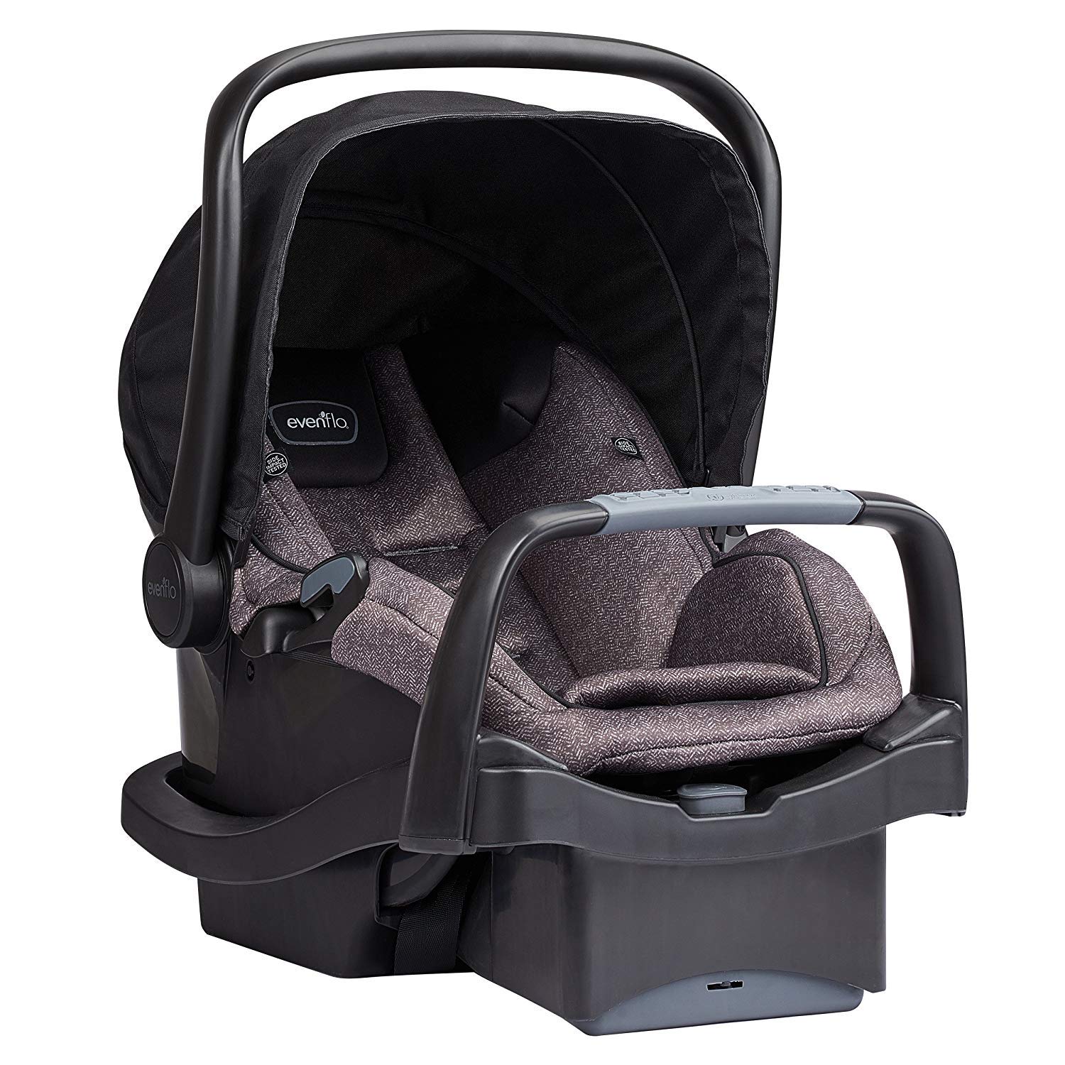 Evenflo Pivot Modular Travel System with LiteMax Infant Car Seat with Anti-Rebound Bar (Casual Gray) - Image 4