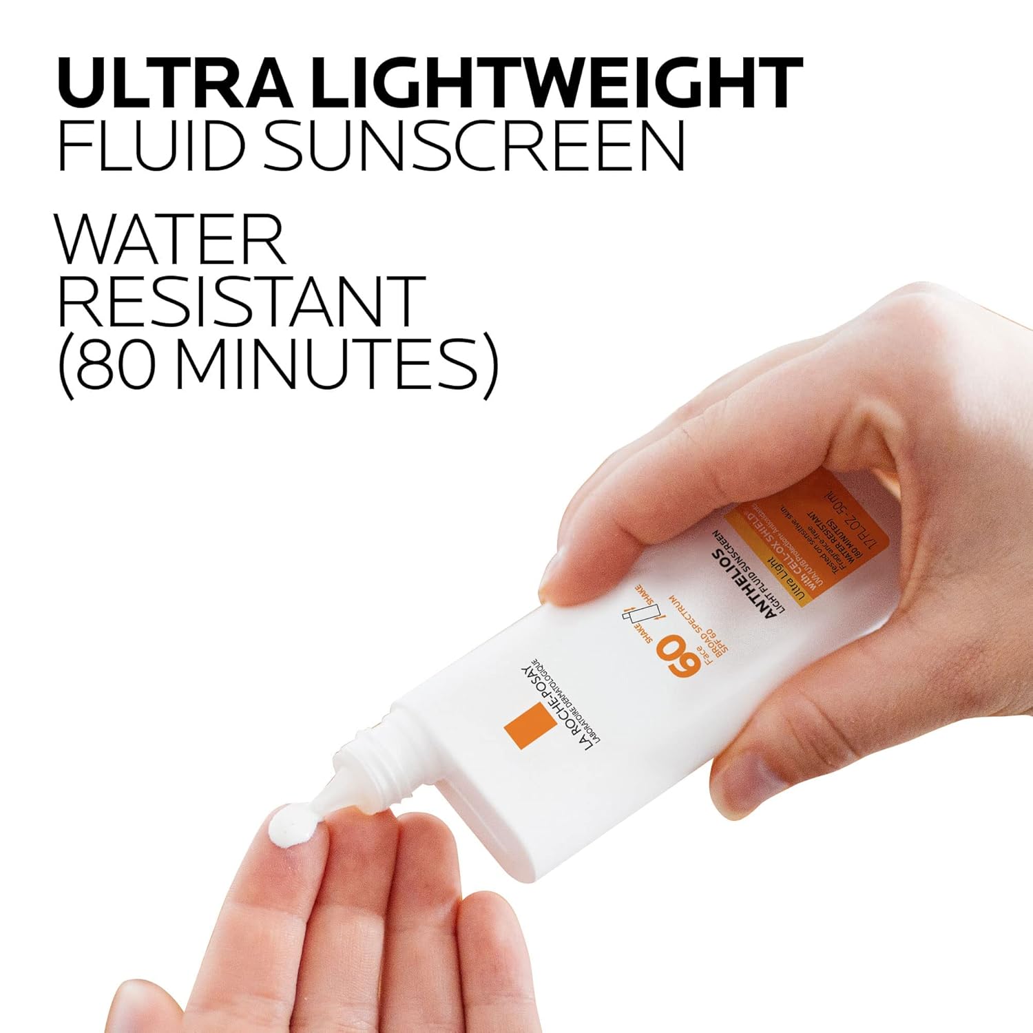 La Roche-Posay Anthelios Light Fluid Facial Sunscreen SPF 60, Lightweight Sunscreen For Face, Fluid Texture, Broad Spectrum SPF + Antioxidants, Oil Free & Oxybenzone Free, Travel Size 1.7 Fl. Oz. - Image 3