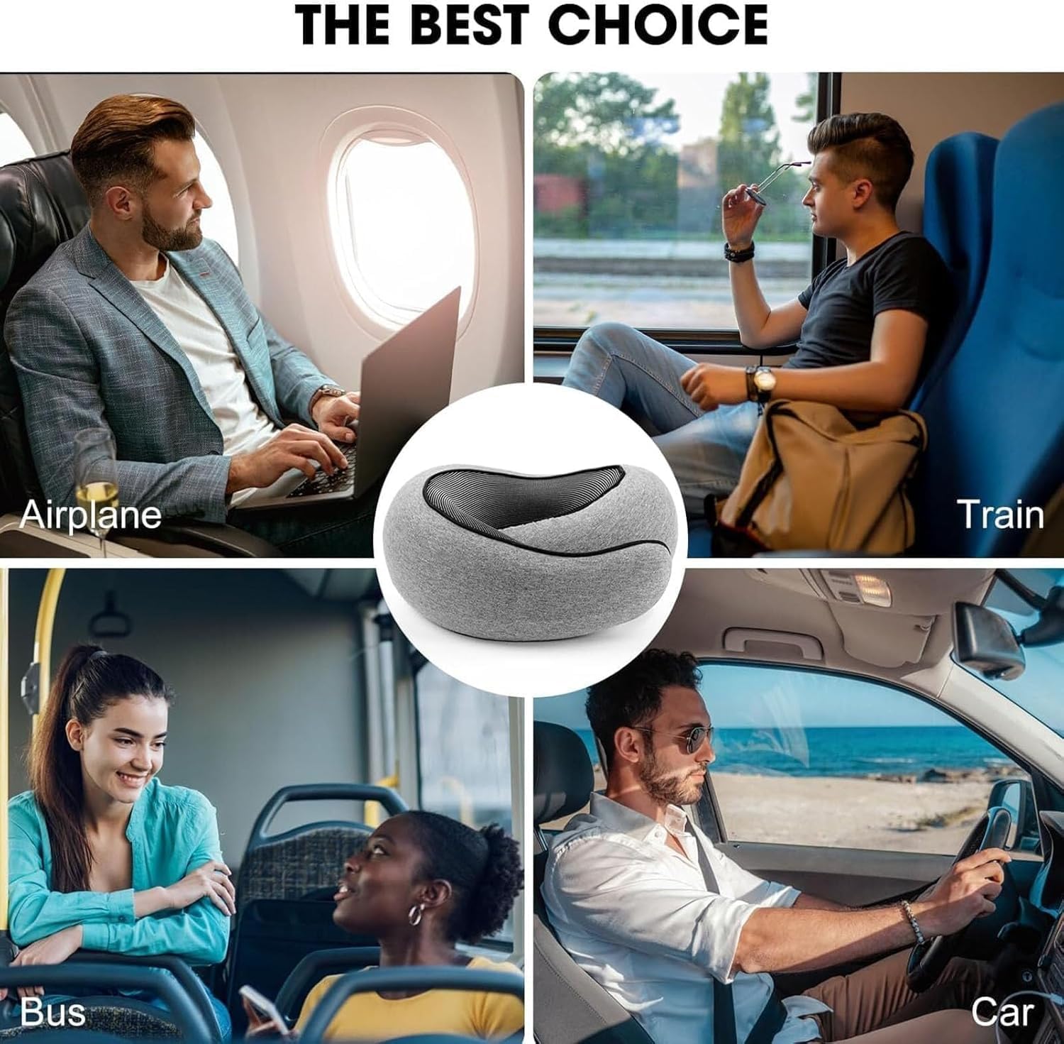 WEERSHUN Travel Pillows for Airplanes,2024 New Travel Pillow,Travel Neck Pillow Airplane Memory Foam Travel Pillow Neck Pillow for Traveling Suitable for Airplanes,Offices and Cars - Image 4