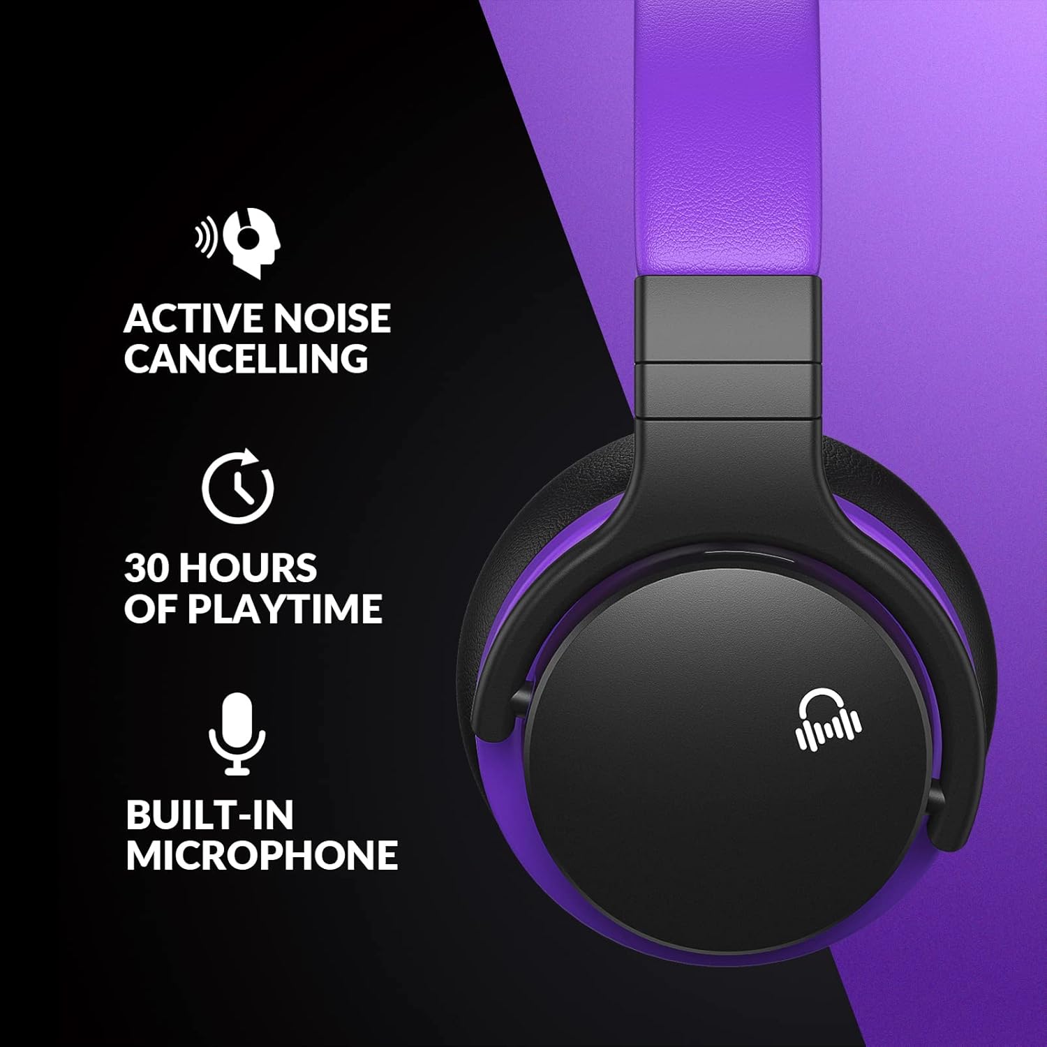 Million Sold Classic E7 Active Noise Cancelling Headphones with Upgraded HD Sound, Wireless Bluetooth Headphones Over The Ear Unequaled Comfort, Vivid Deep Bass, for Home Office Travel Birthday Gift - Image 2