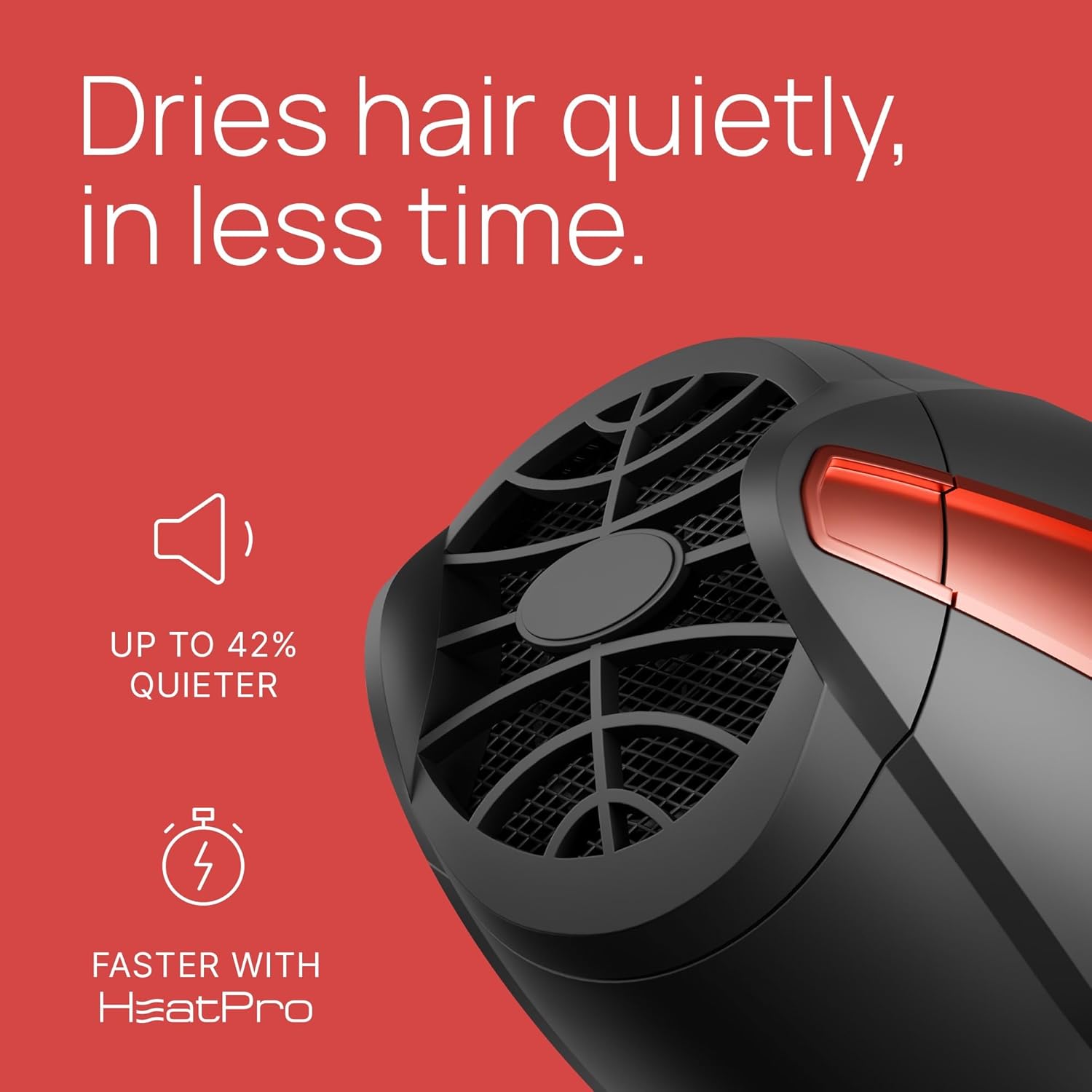 Professional Ionic Hair Dryer for Salon - 2200W Powerful Blow Dryer - Lightweight Travel for Normal & Curly Hair Includes Volume Styling Nozzle - Image 3