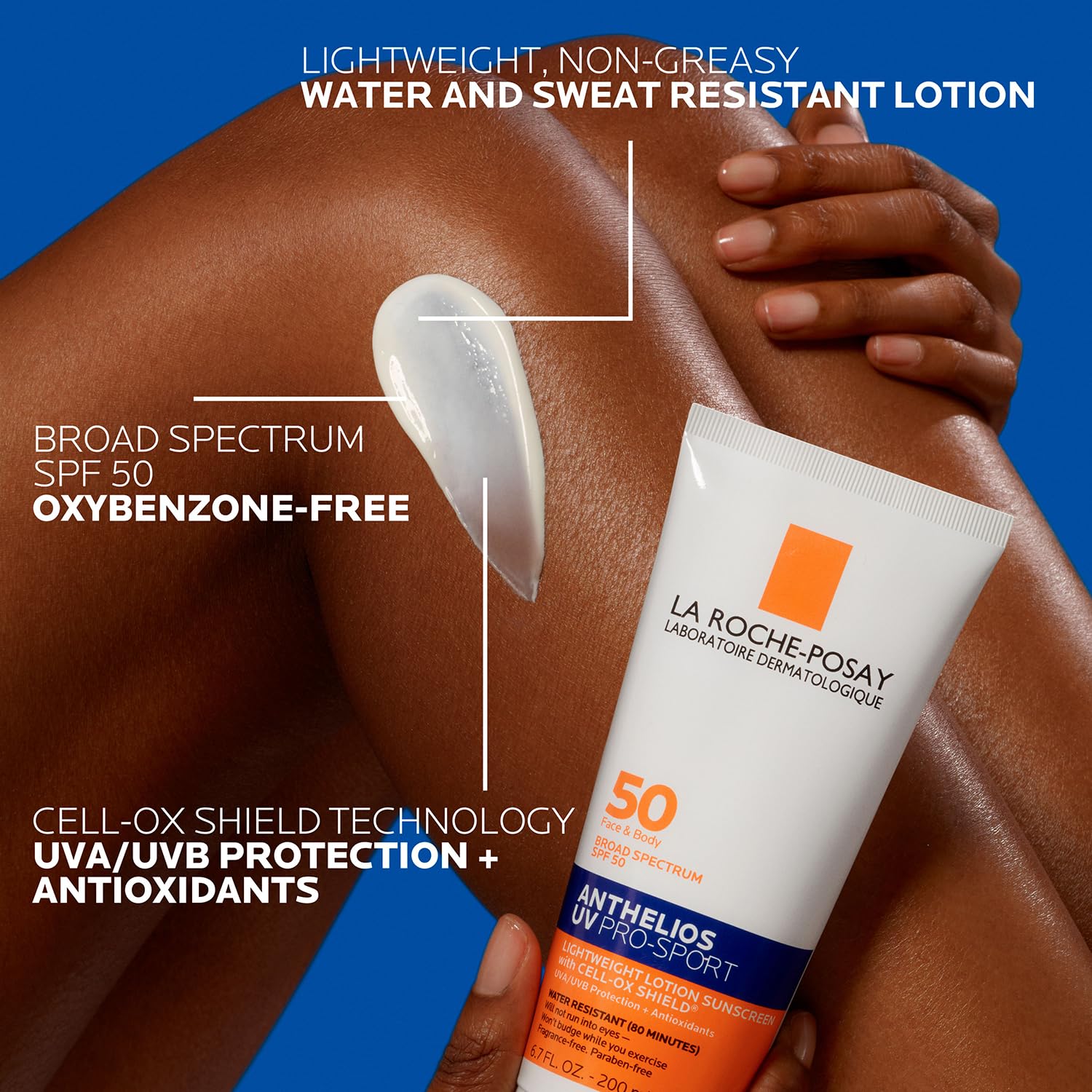 La Roche Posay Anthelios UV Pro-Sport Sunscreen SPF 50, Daily Sunscreen for Face with Vitamin B5 and Vitamin E, Broad Spectrum Invisible SPF Protection, Water Resistant, Non Greasy - Image 3