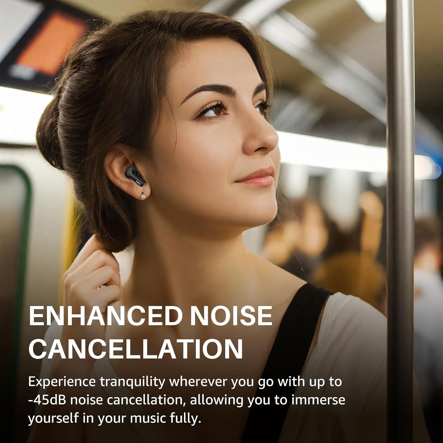 TOZO Hybrid Active Noise Cancelling Wireless Earbuds with 6 Mics AI Clear Call Ear Buds 55H Playtime with LED Display 32 Preset EQs via APP Bluetooth 5.3 IPX8 Waterproof in Ear Headphones - Image 7
