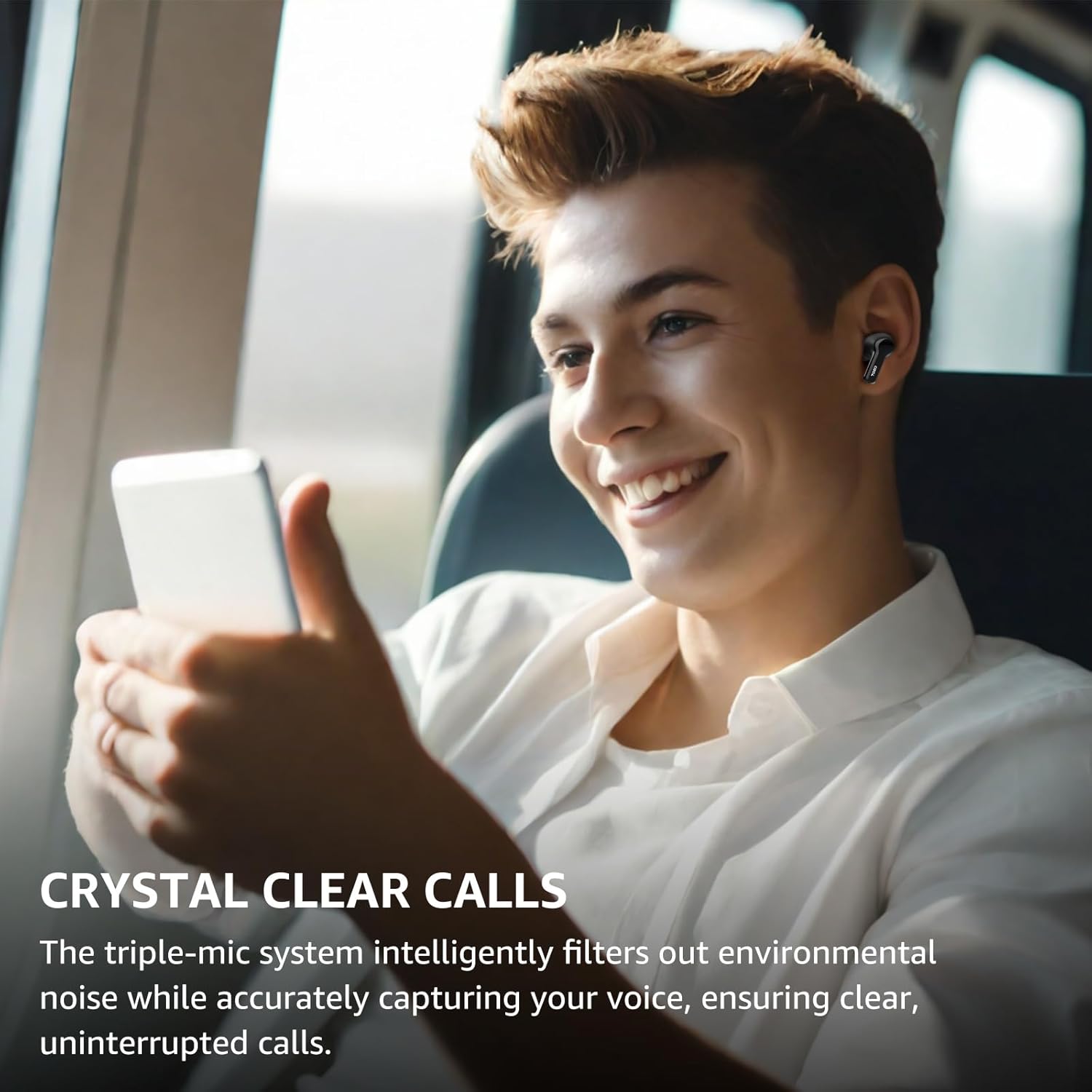 TOZO Hybrid Active Noise Cancelling Wireless Earbuds with 6 Mics AI Clear Call Ear Buds 55H Playtime with LED Display 32 Preset EQs via APP Bluetooth 5.3 IPX8 Waterproof in Ear Headphones - Image 8