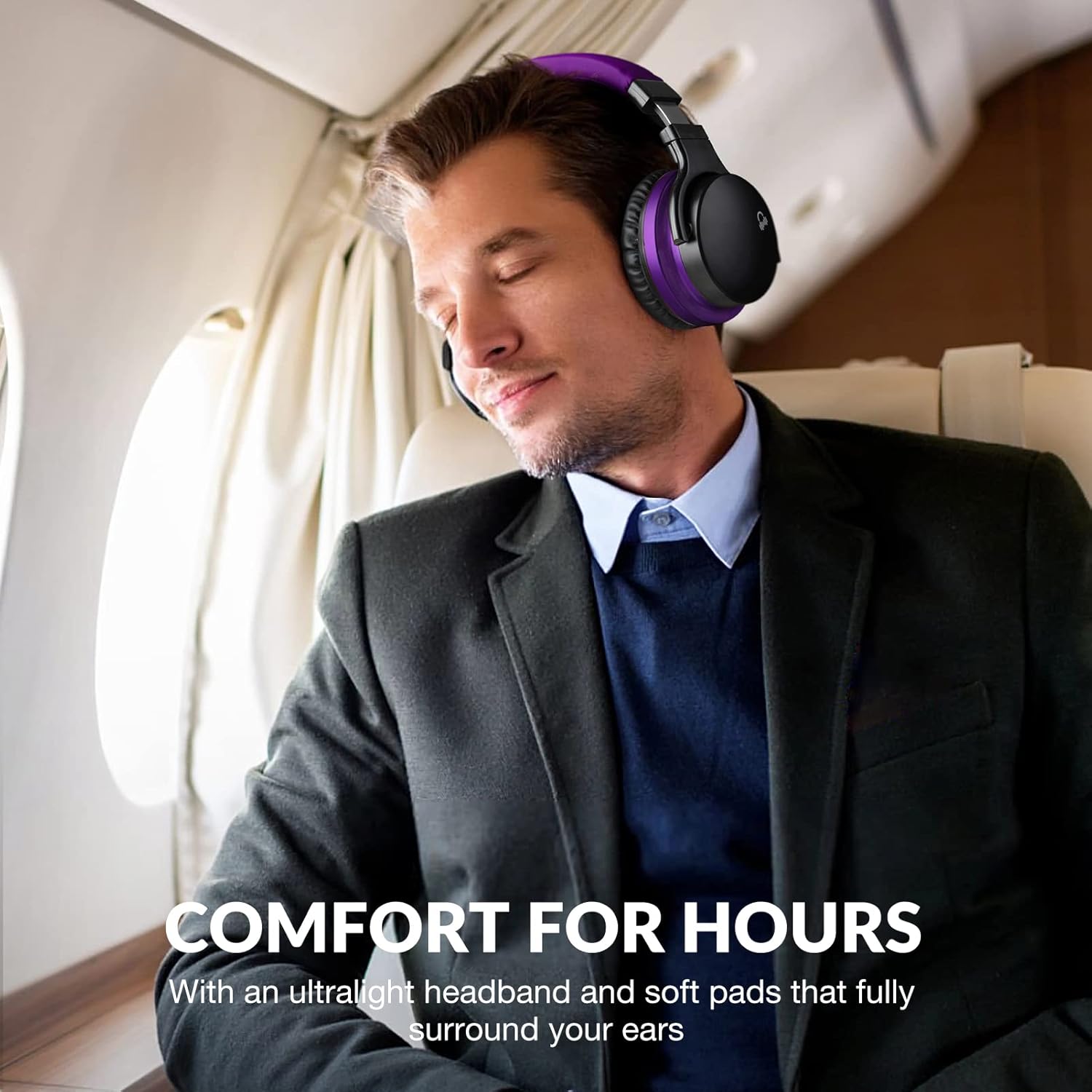 Million Sold Classic E7 Active Noise Cancelling Headphones with Upgraded HD Sound, Wireless Bluetooth Headphones Over The Ear Unequaled Comfort, Vivid Deep Bass, for Home Office Travel Birthday Gift - Image 5