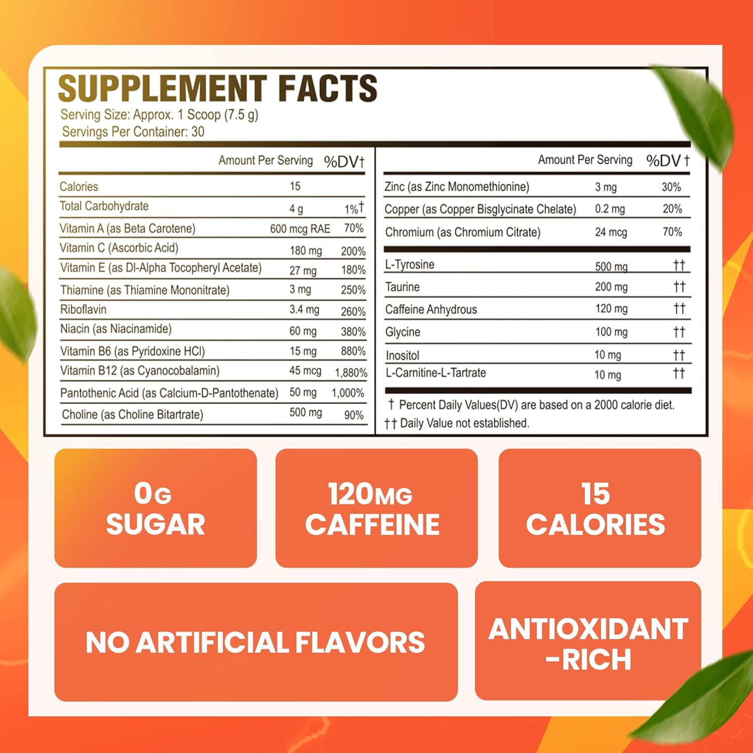 Morning Buzz Energy Drink Powder - Energy Boost Drink Mix - Sugar-Free Energy with Antioxidants - Morning Kickstart and Sports Nutrition Endurance Product - 30 Servings, Fruit Punch, 7.9 Ounces - Image 2