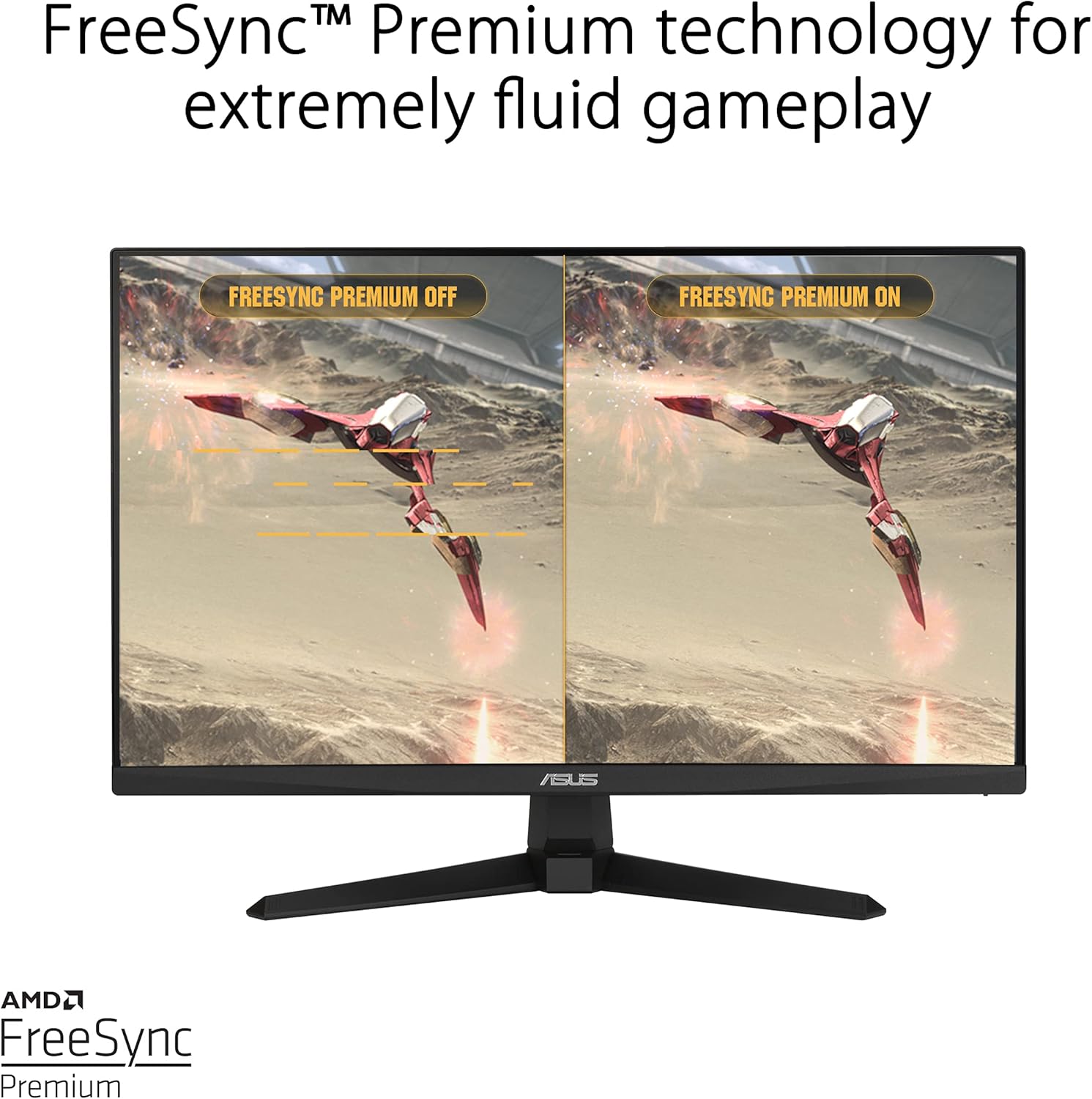 ASUS TUF Gaming 23.8” 1080P Monitor (VG247Q1A) - Full HD, 165Hz (Supports 144Hz), 1ms, Extreme Low Motion Blur, Adaptive-sync, FreeSync Premium, Shadow Boost, Speakers, Eye Care, HDMI, DisplayPort - Image 4