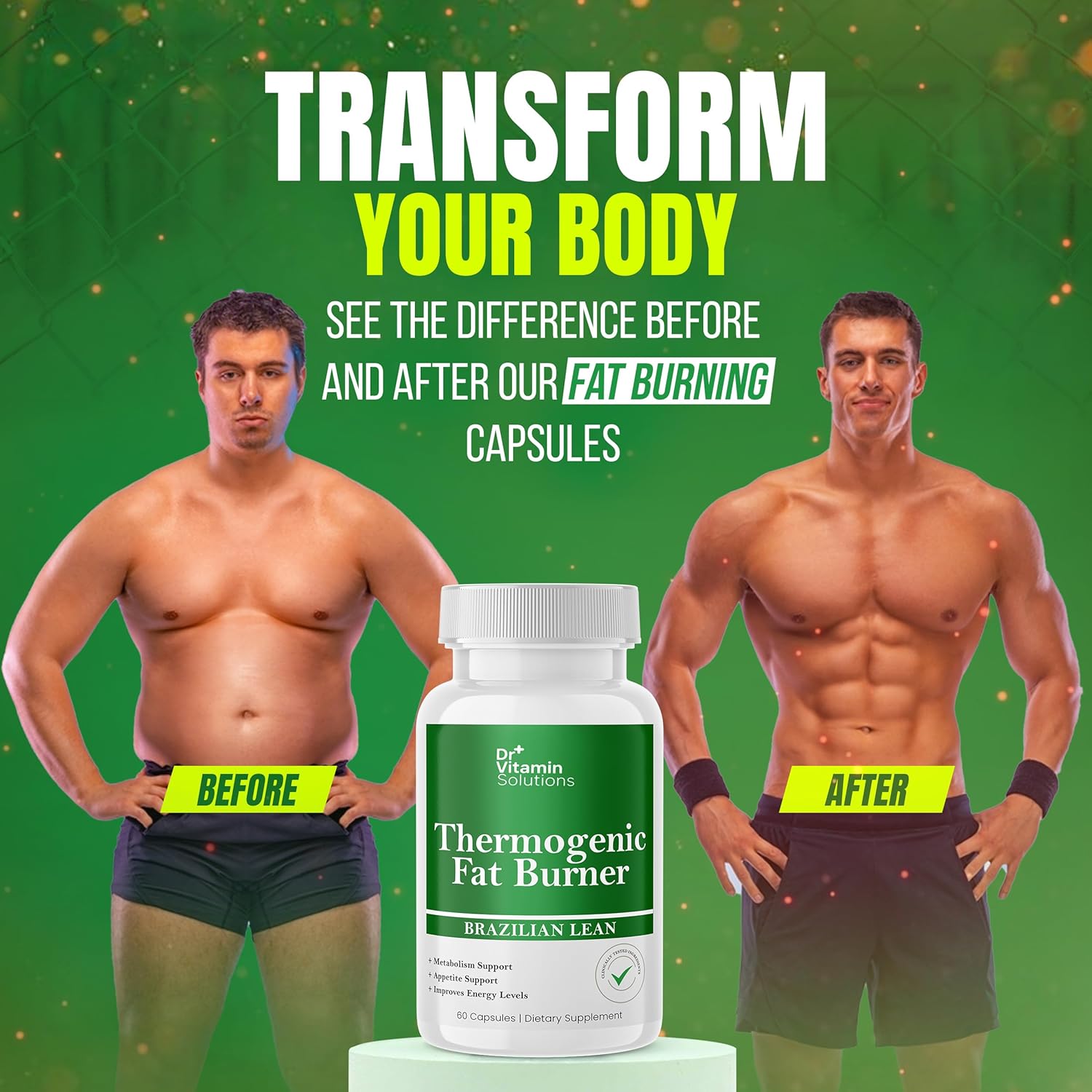 Thermogenic Fat Burner Brazilian Lean, Weight Loss Pills for Women, Waist Trimmer & Supplements for Bloating for Women & Men, 60 Capsules - Image 4