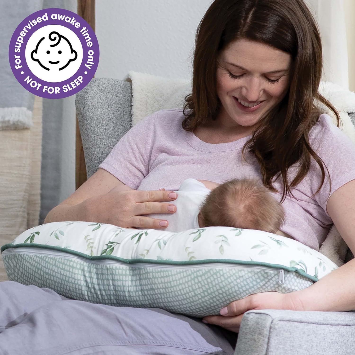 Boppy Bare Naked Original Nursing Pillow, Pillow Only, Cover Sold Separately, Ergonomic Nursing Essentials for Breastfeeding and Bottle Feeding, with Firm Fiber Fill - Image 6
